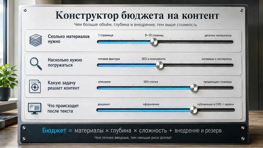 Как рассчитать бюджет на контент для сайта